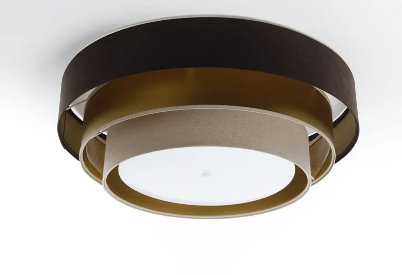 Luminaire Plafonnier | TRINITI ELEGANT (Marron/Beige/Doré)