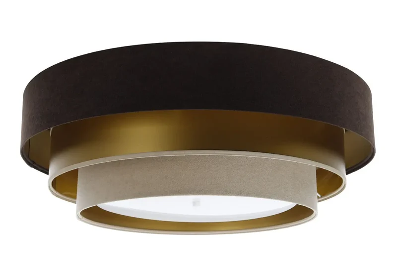 Luminaire Plafonnier | TRINITI ELEGANT (Marron/Beige/Doré)