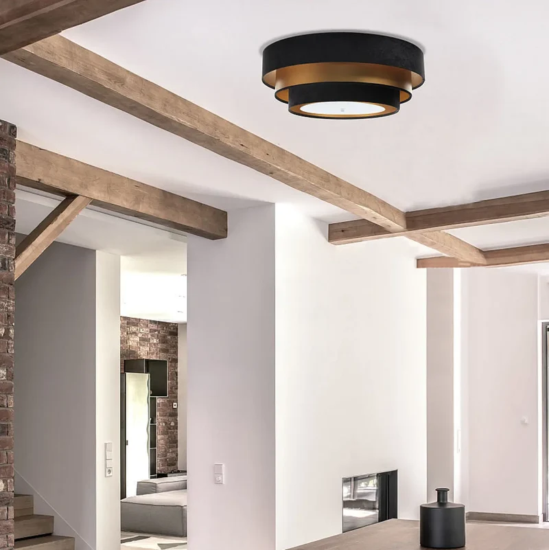 Luminaire Plafonnier | TRINITI ELEGANT (Noir/Doré)