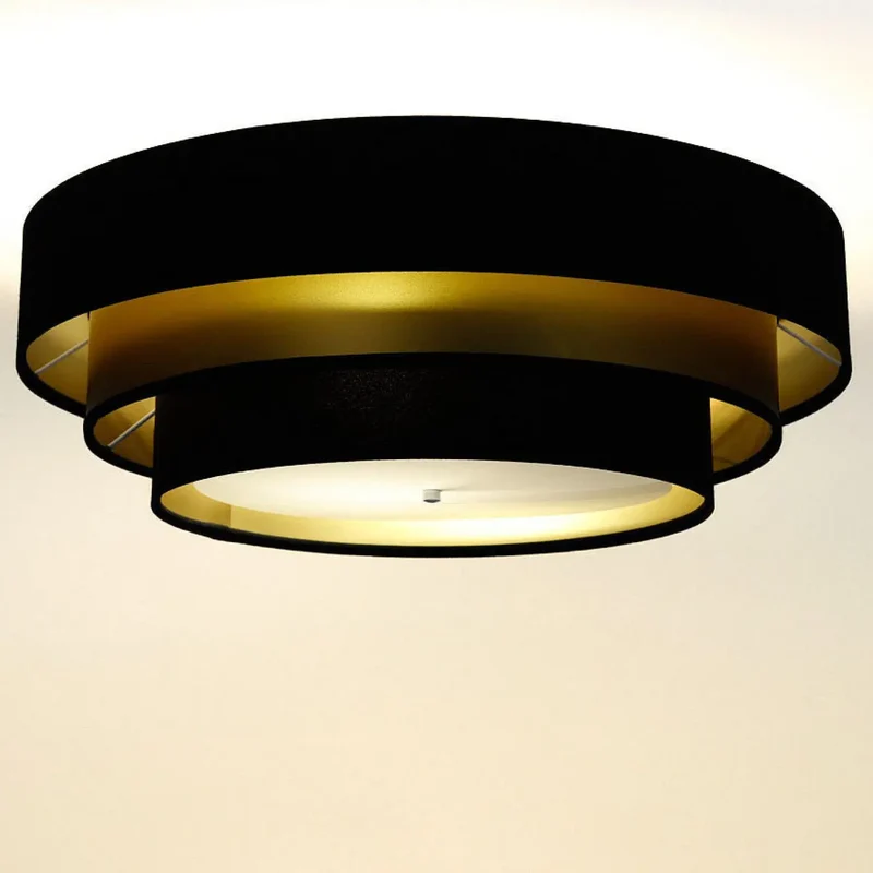 Luminaire Plafonnier | TRINITI ELEGANT (Bleu Marine/Doré)