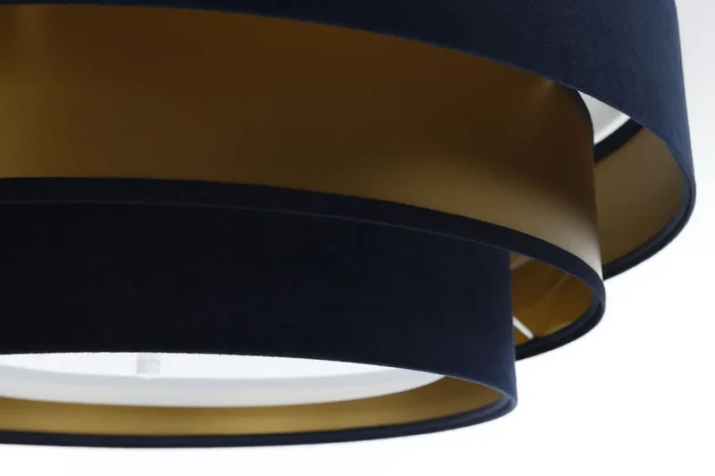 Luminaire Plafonnier | TRINITI ELEGANT (Bleu Marine/Doré)