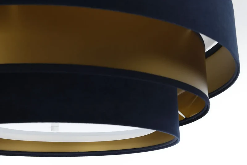 Luminaire Plafonnier | TRINITI ELEGANT (Bleu Marine/Doré)