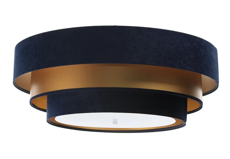 Luminaire Plafonnier | TRINITI ELEGANT (Bleu Marine/Doré)