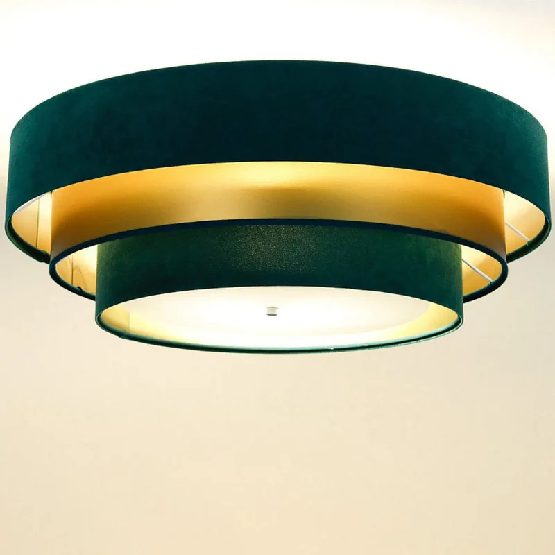 Luminaire Plafonnier | TRINITI ELEGANT (Vert/Doré)