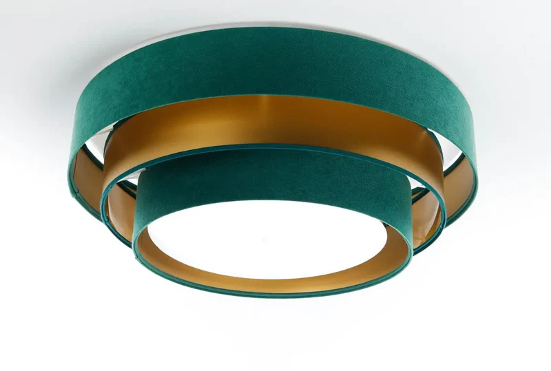 Luminaire Plafonnier | TRINITI ELEGANT (Vert/Doré)