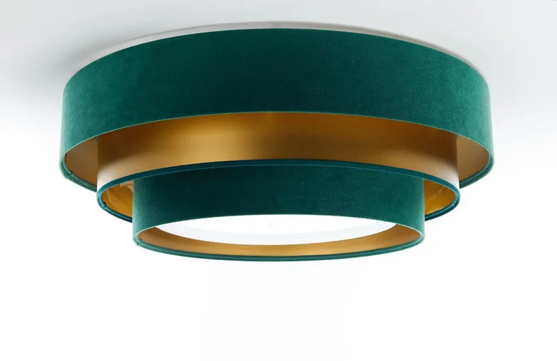 Luminaire Plafonnier | TRINITI ELEGANT (Vert/Doré)
