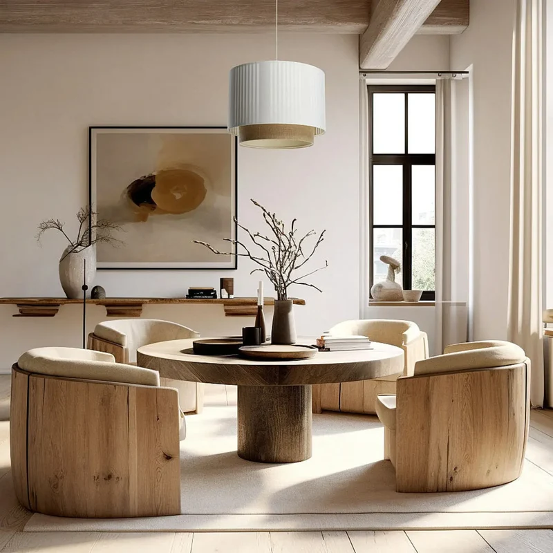 Suspension Luminaire | DUO LAMI LINE (Blanc/Beige/Ecru)