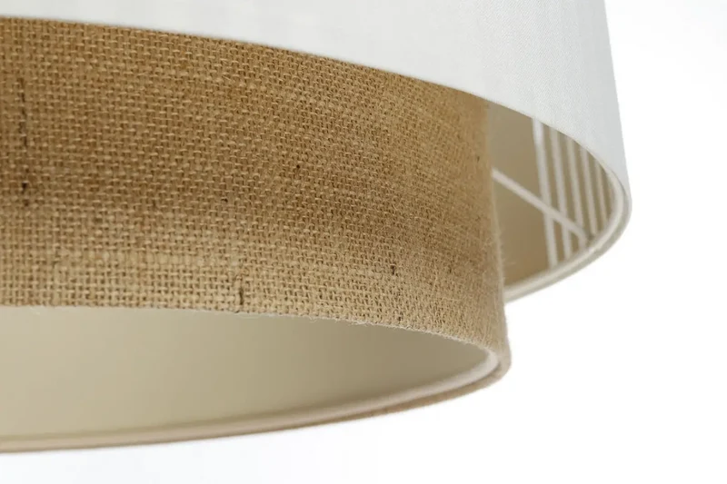 Suspension Luminaire | DUO LAMI LINE (Blanc/Beige/Ecru)