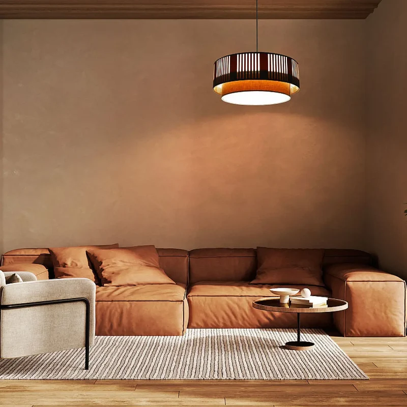 Suspension Luminaire | DUO LAMI LINE (Crème/Gris)