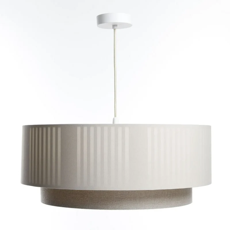 Suspension Luminaire | DUO LAMI LINE (Crème/Gris)