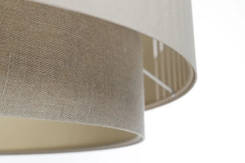 Suspension Luminaire | DUO LAMI LINE (Crème/Gris)