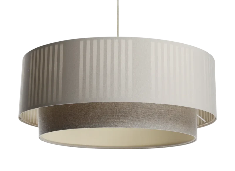 Suspension Luminaire | DUO LAMI LINE (Crème/Gris)