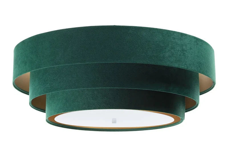Luminaire Plafonnier | TRINITI VELOURSSTOFF (Vert/Doré)