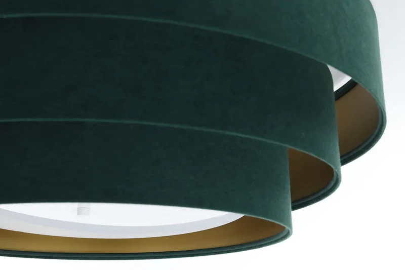 Luminaire Plafonnier | TRINITI VELOURSSTOFF (Vert/Doré)