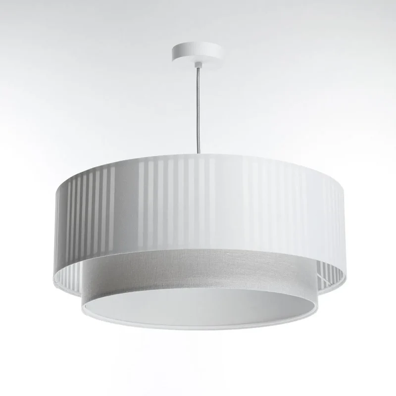 Suspension Luminaire | DUO LAMI LINE (Blanc/Gris)