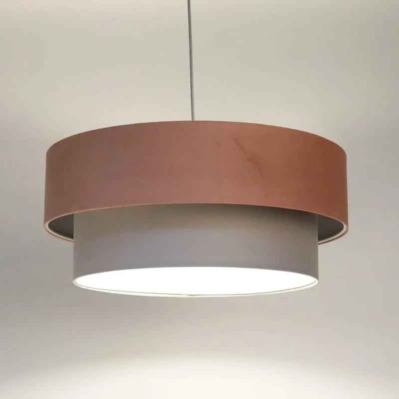 Suspension Luminaire | DUO JASMIN (Rose/Gris/Gris Clair)