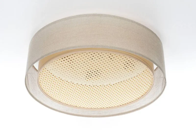 Luminaire Plafonnier | PURO RATTAN (Beige/Crème)