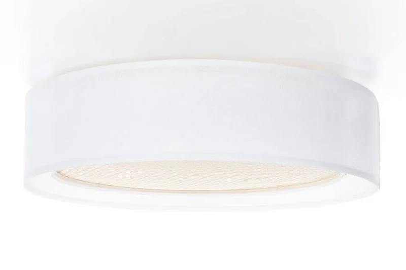 Luminaire Plafonnier | PURO RATTAN (Blanc/Crème)