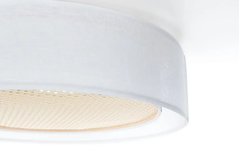 Luminaire Plafonnier | PURO RATTAN (Blanc/Crème)