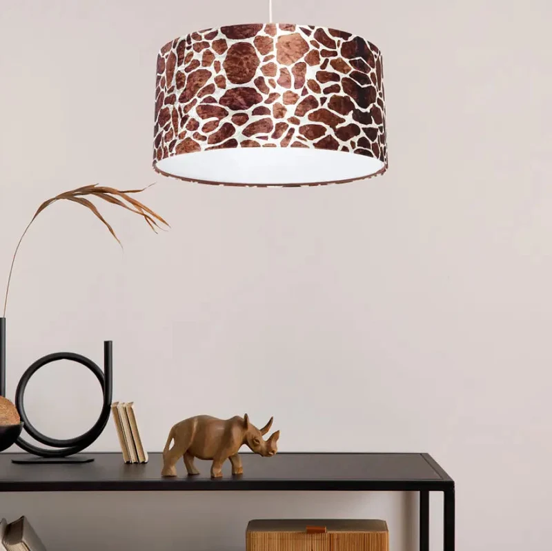 Suspension Luminaire | SAFARI (Marron Clair/Blanc)