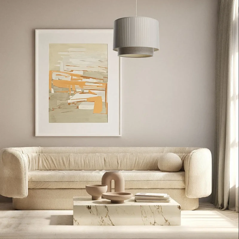 Suspension Luminaire | DUO LAMI LINE (Beige/Ecru)