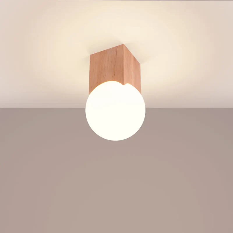 Luminaire Plafonnier | SOLIS (Bois Naturel)