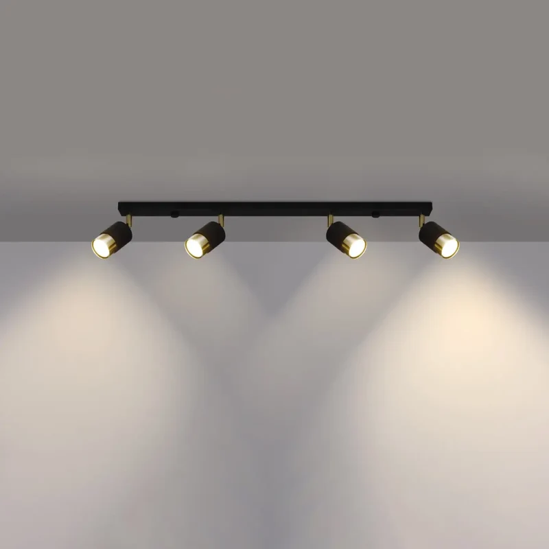 Luminaire Plafonnier | NERO 4 (Noir/Doré)