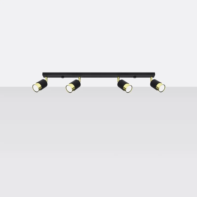 Luminaire Plafonnier | NERO 4 (Noir/Doré)