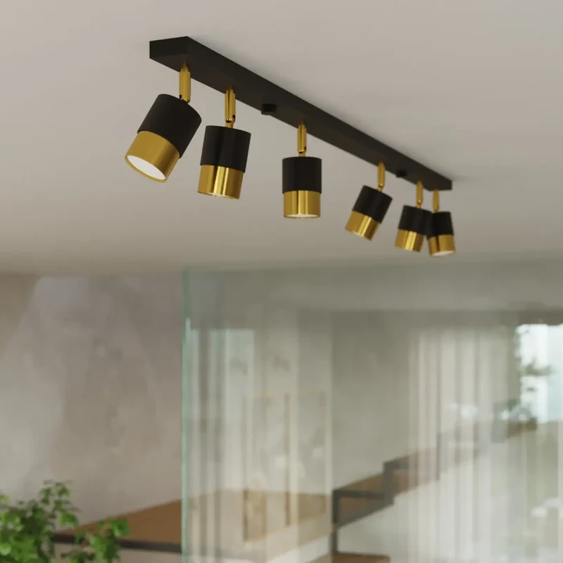 Luminaire Plafonnier | NERO 4 (Noir/Doré)