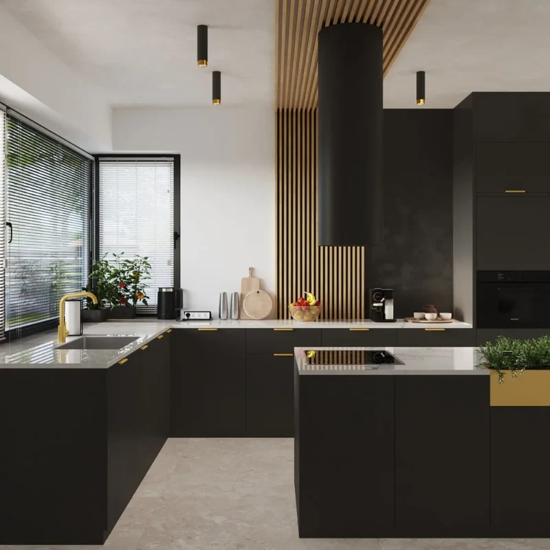 Luminaire Plafonnier | NERO 22,5 (Noir/Doré)