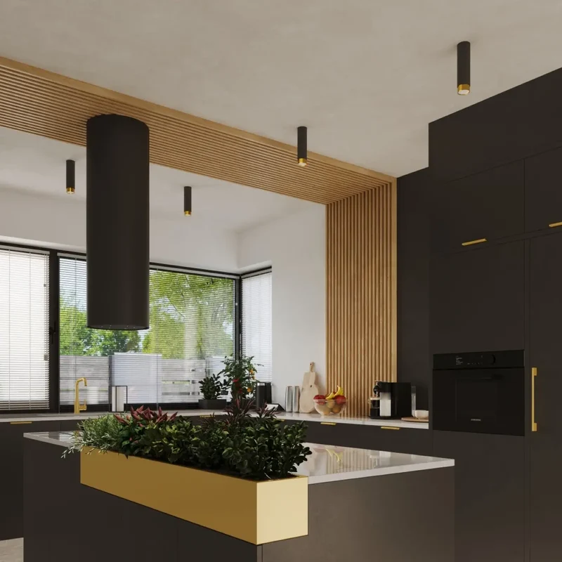 Luminaire Plafonnier | NERO 22,5 (Noir/Doré)