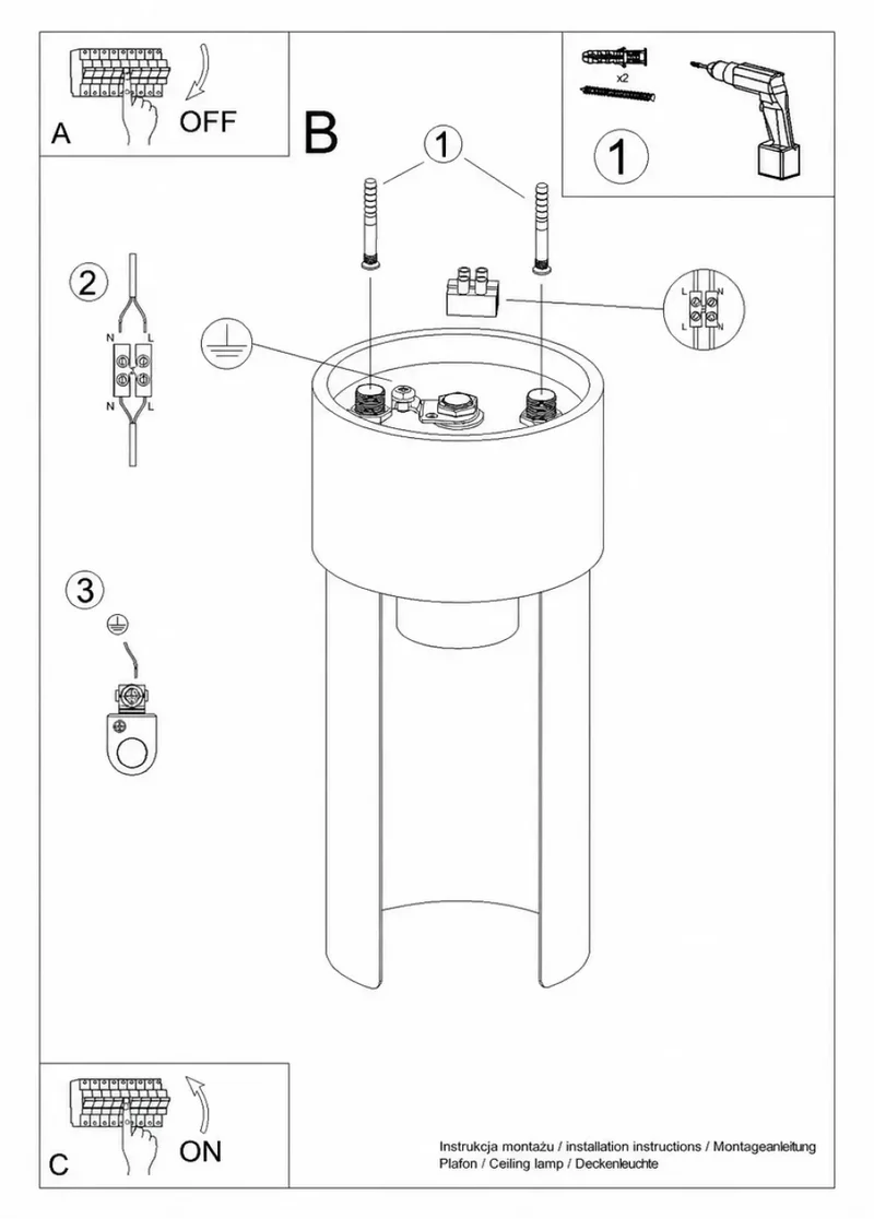 Luminaire Plafonnier | FLASH (Blanc)