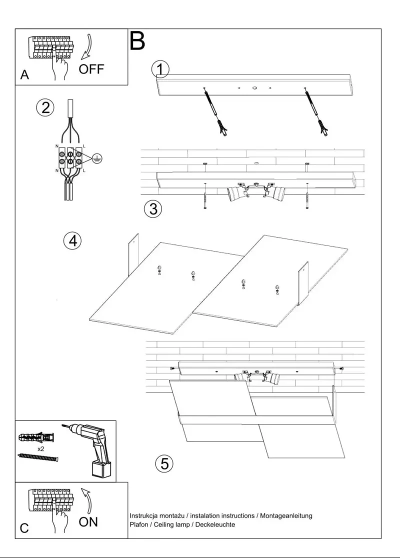 Luminaire Plafonnier | MASSIMO (Chrome)