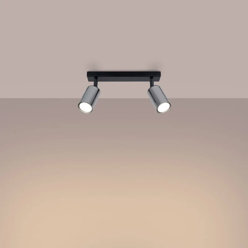 Luminaire Plafonnier | WINX 2 (Noir/Chrome)