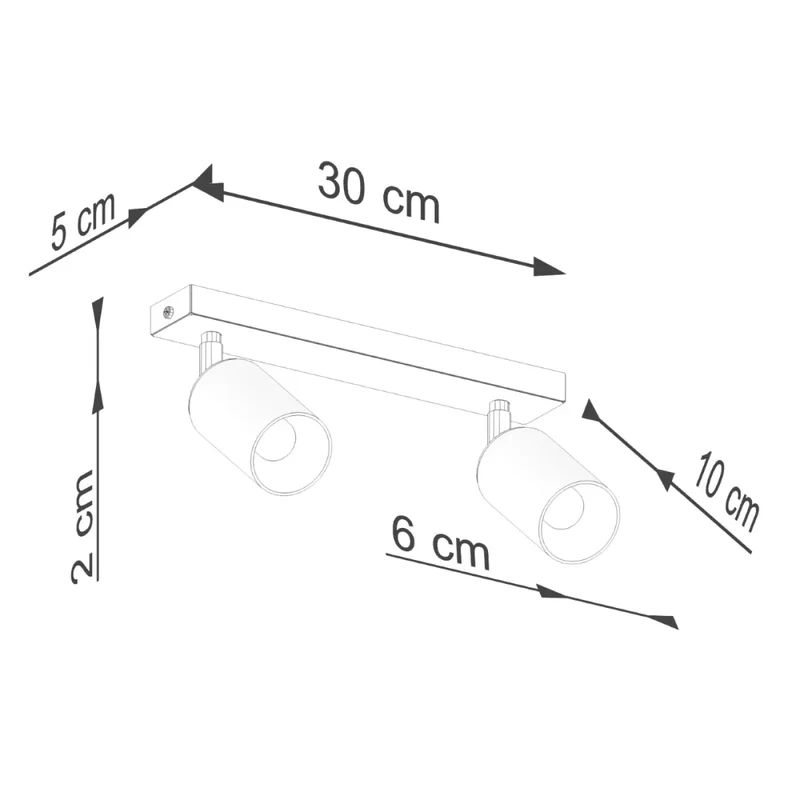 Luminaire Plafonnier | WINX 2 (Noir/Chrome)