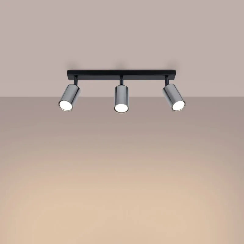 Luminaire Plafonnier | WINX 3 (Noir/Chrome)