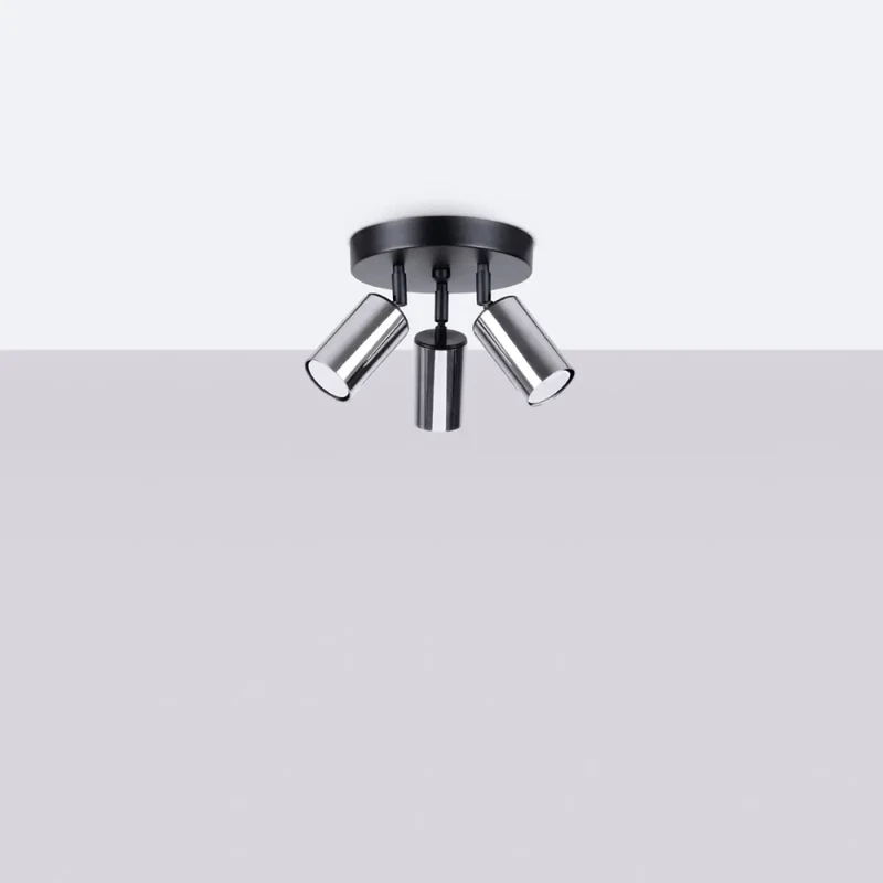 Luminaire Plafonnier | WINX 3P (Noir/Chrome)