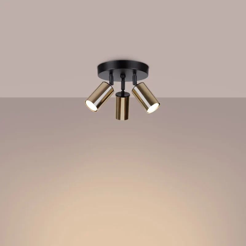Luminaire Plafonnier | WINX 3P (Noir/Doré)
