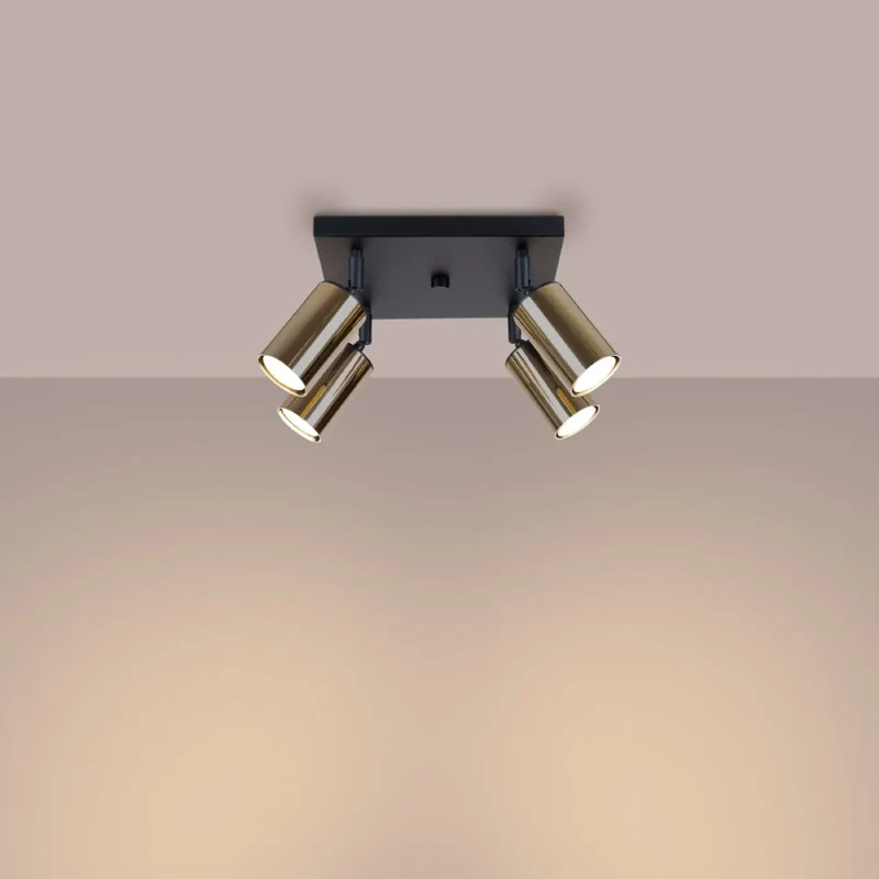 Luminaire Plafonnier | WINX 4 (Noir/Doré)