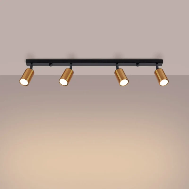 Luminaire Plafonnier | WINX 4L (Noir/Cooper)