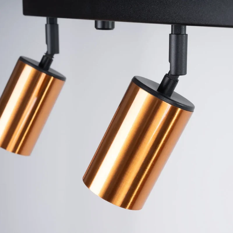 Luminaire Plafonnier | WINX 4L (Noir/Cooper)