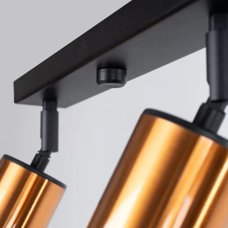 Luminaire Plafonnier | WINX 4L (Noir/Cooper)