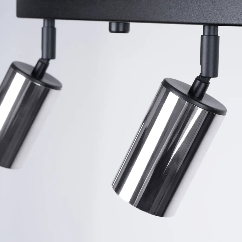 Luminaire Plafonnier | WINX 4L (Noir/Chrome)