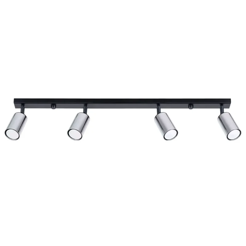 Luminaire Plafonnier | WINX 4L (Noir/Chrome)