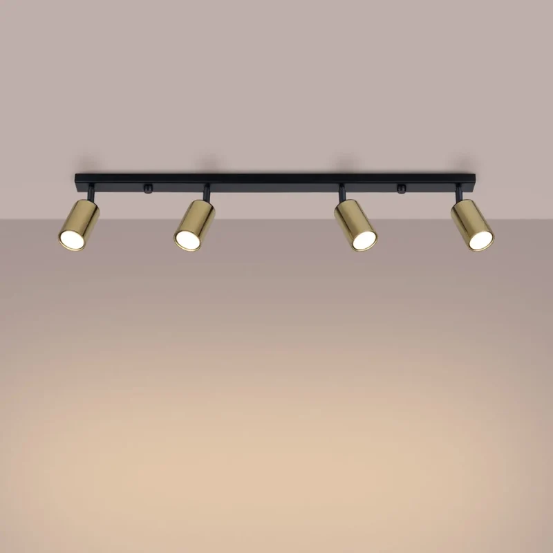 Luminaire Plafonnier | WINX 4L (Noir/Doré)