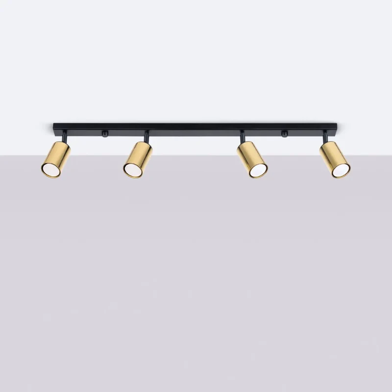 Luminaire Plafonnier | WINX 4L (Noir/Doré)