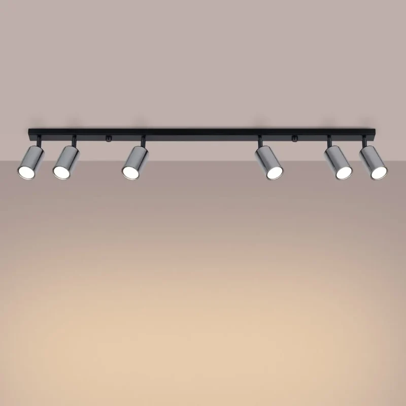 Luminaire Plafonnier | WINX 6L (Noir/Chrome)