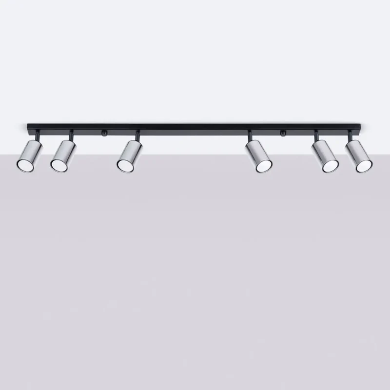 Luminaire Plafonnier | WINX 6L (Noir/Chrome)