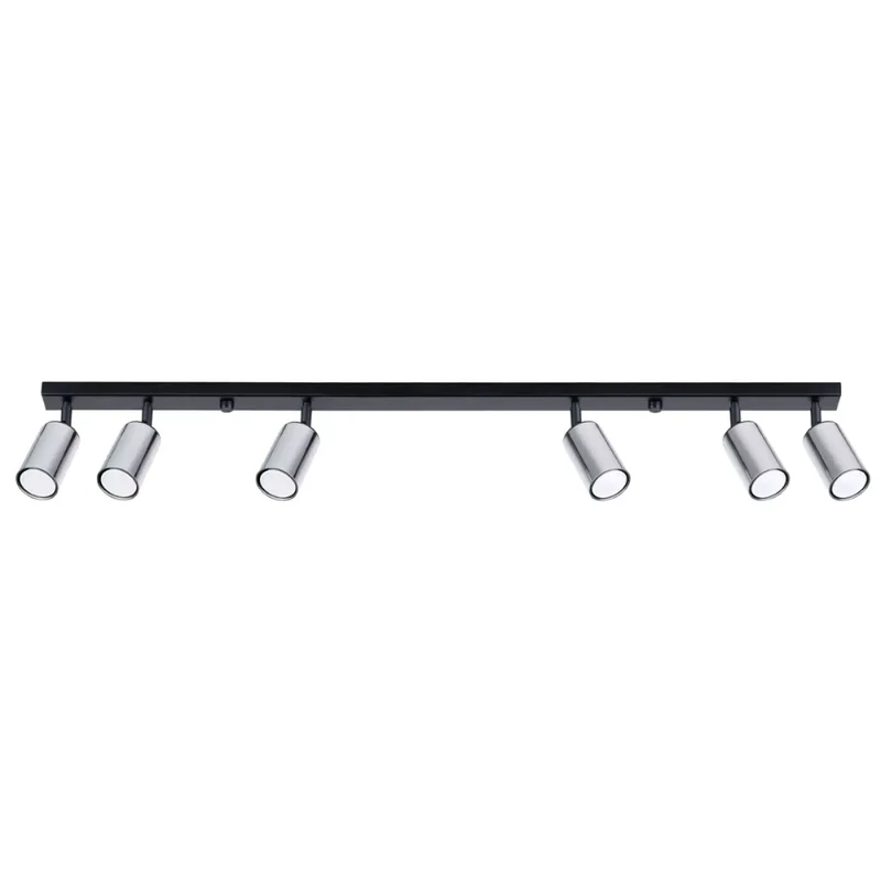 Luminaire Plafonnier | WINX 6L (Noir/Chrome)