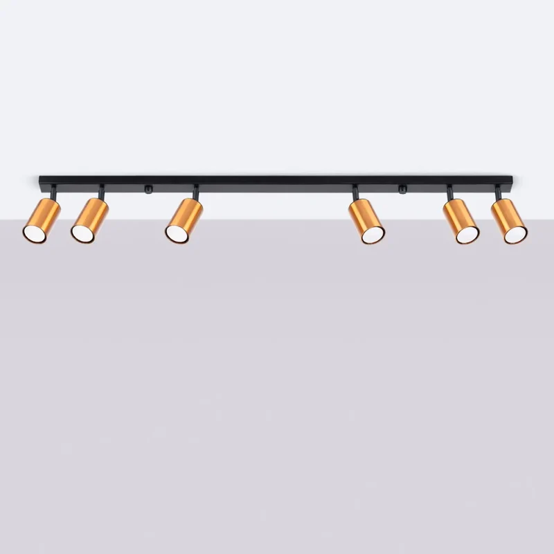 Luminaire Plafonnier | WINX 6L (Noir/Cooper)